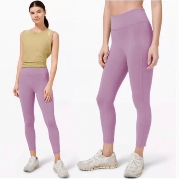 Lululemon Invigorate High Rise Pant Leggings with Pockets Purple Jubilee 14 NWT - Picture 1 of 11